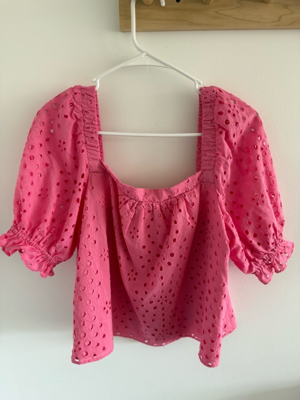 1. State Pink Eyelet Women's Top Small